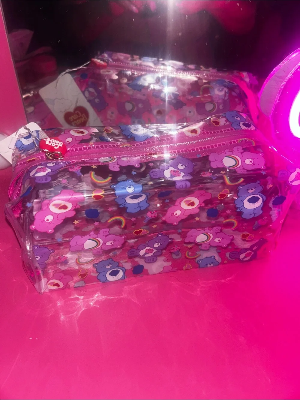 Care Bears Clear Zip around Makeup bag